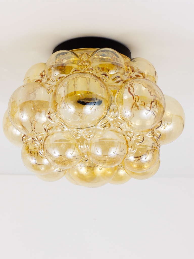Pair Helena Tynell Bubble Glass Wall Lamps Sconces Flush Mounts from the 1960s In Good Condition In Vienna, AT
