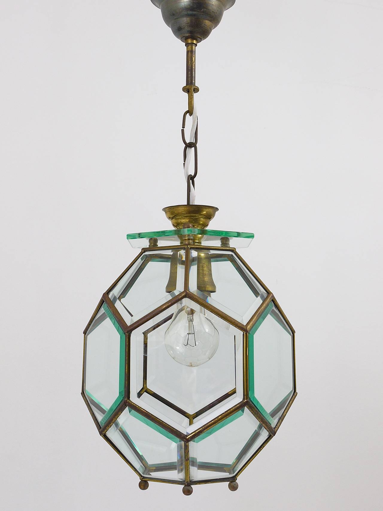Austrian Art Nouveau Secessionist Pendant Lamp in the Manner of Adolf Loos, Knize