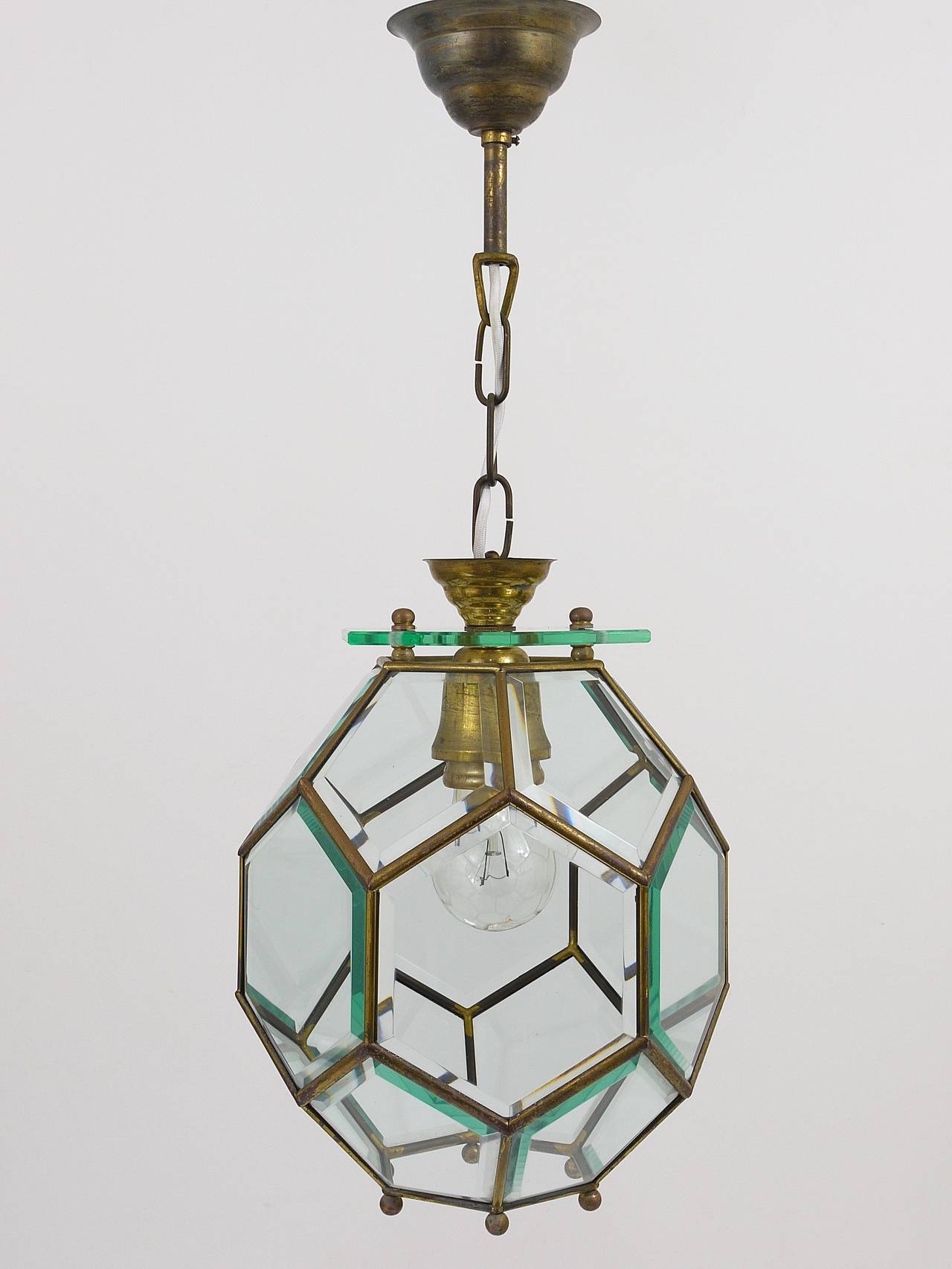 Art Nouveau Secessionist Pendant Lamp in the Manner of Adolf Loos, Knize In Good Condition In Vienna, AT