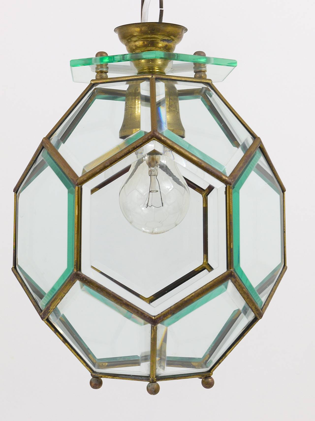 Early 20th Century Art Nouveau Secessionist Pendant Lamp in the Manner of Adolf Loos, Knize