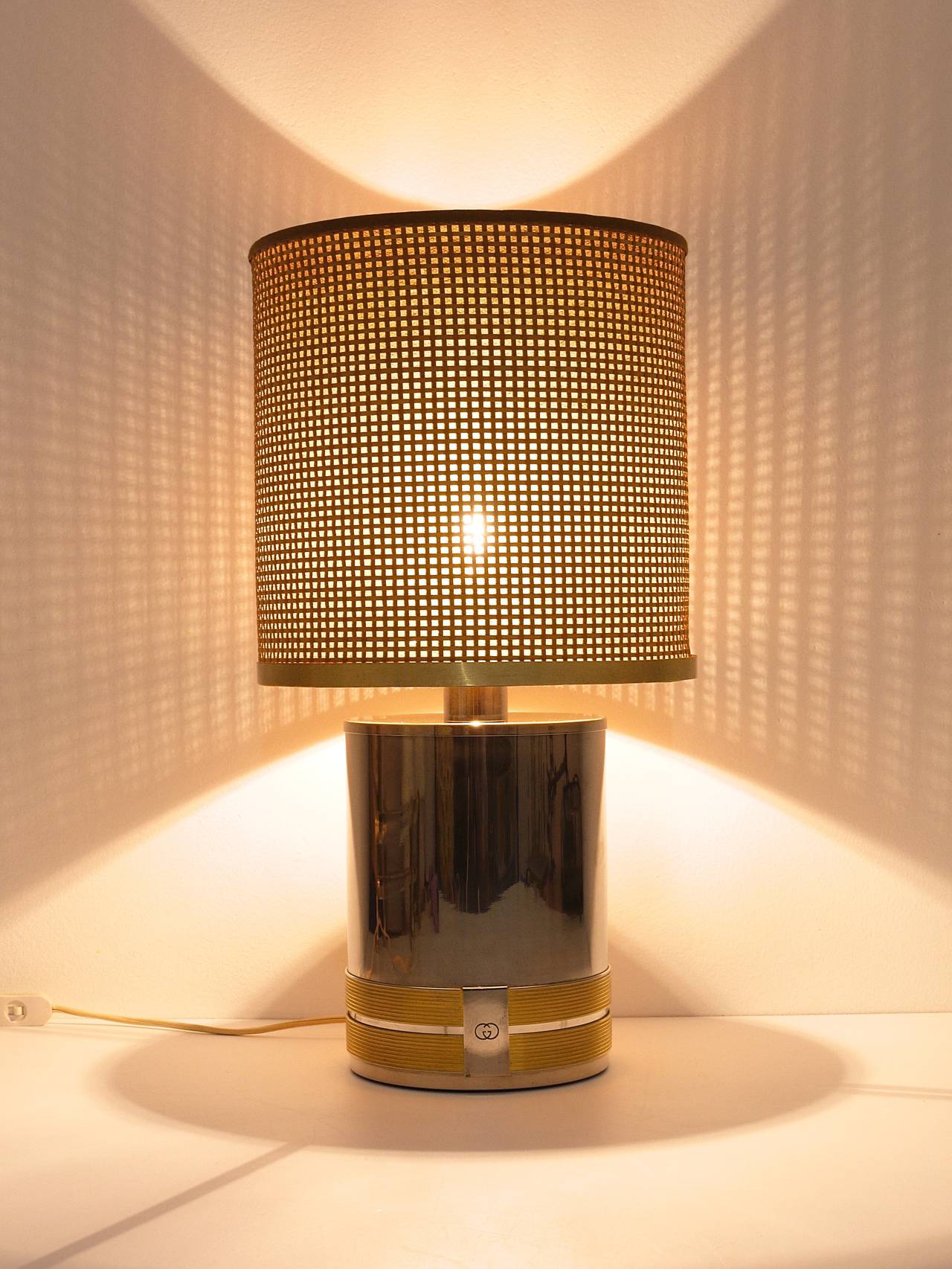 Outstanding Original Gucci Italy Table Lamp, 1970s 1