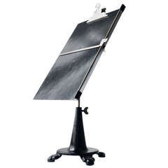 Art Deco Cast Iron Sheet Holder with Label Clip from the 1930s