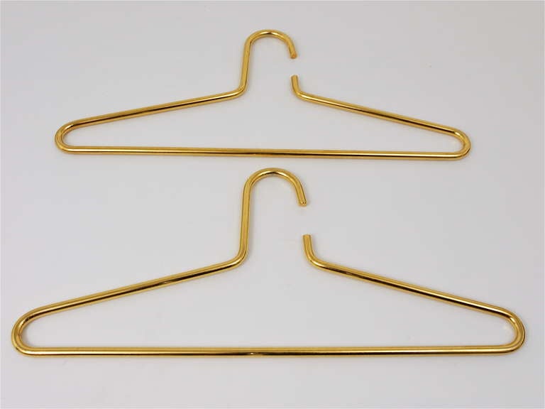 Austrian Pair Carl Aubock Vienna Gold-Plated Brass Hangers