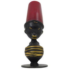 1950s African Figurine Brass Salt Shaker by Richard Rohac, Vienna 6