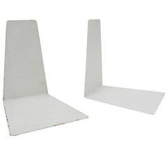 Bauhaus Bookends By Marianne Brandt, Metal, 1930s, Ruppel Germany 7