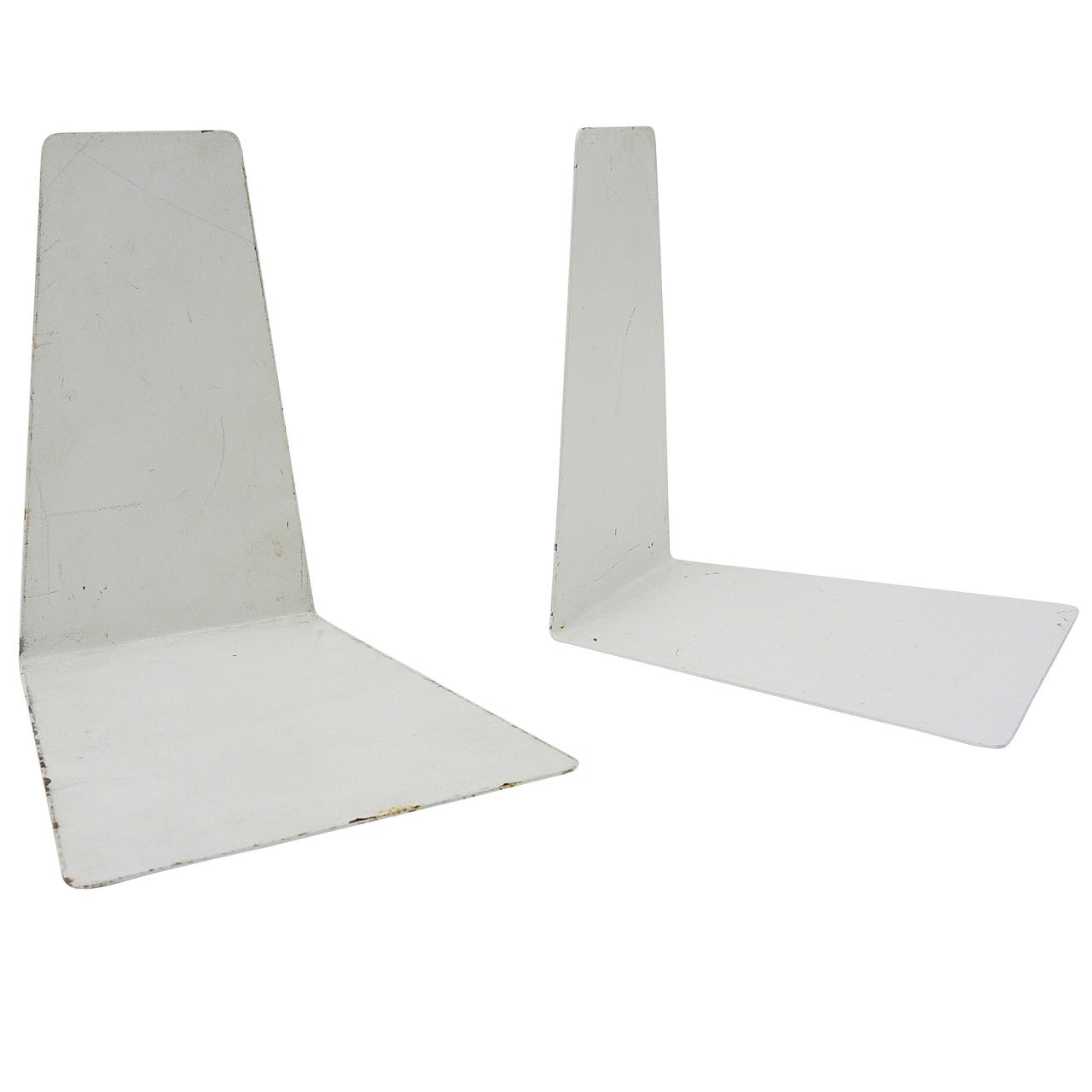 Bauhaus Bookends By Marianne Brandt, Metal, 1930s, Ruppel Germany