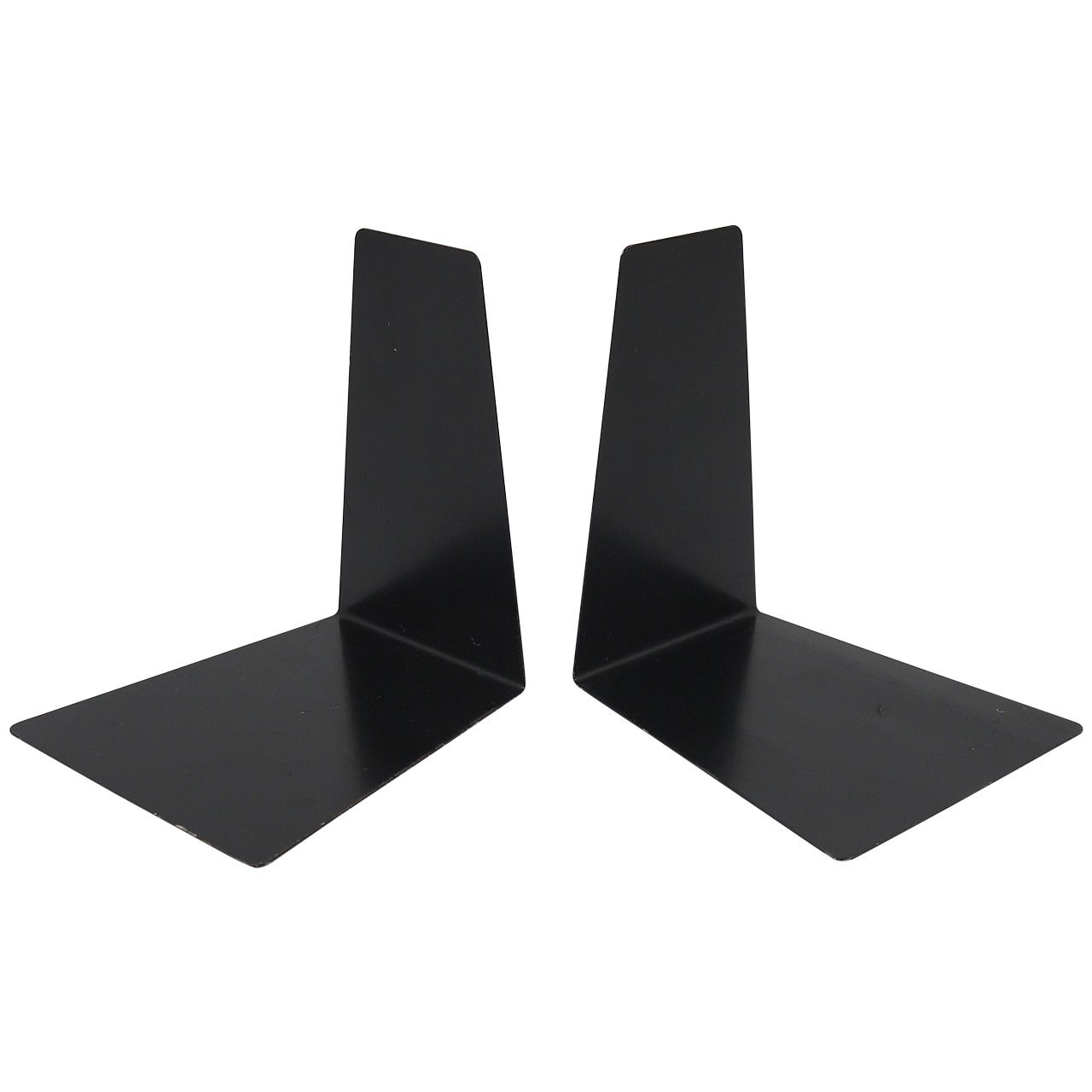 Bauhaus Black Metal Bookends by Marianne Brandt, 1930s for Ruppel, Germany