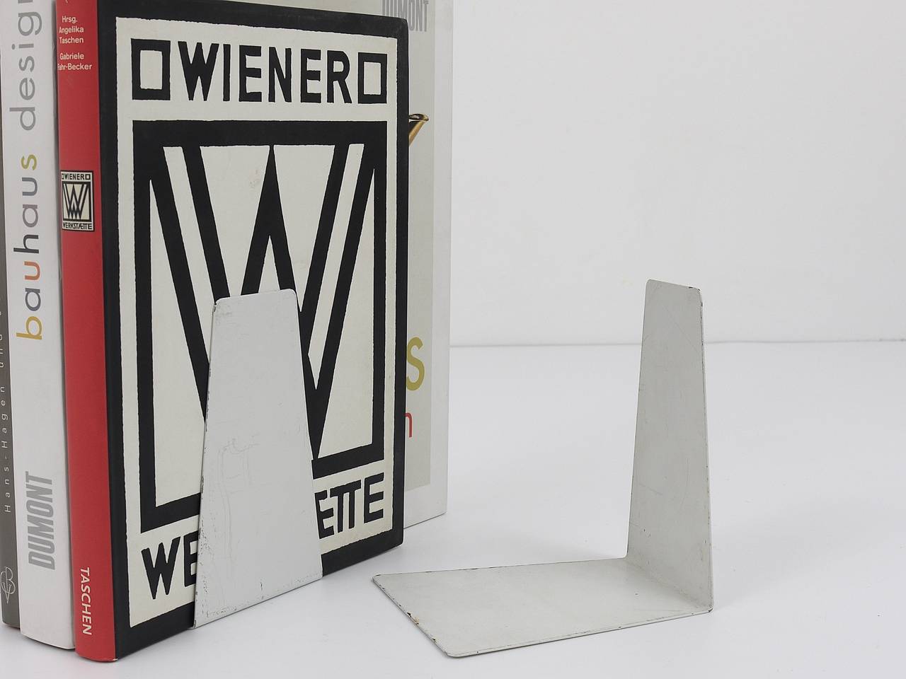 Bauhaus Bookends By Marianne Brandt, Metal, 1930s, Ruppel Germany 4