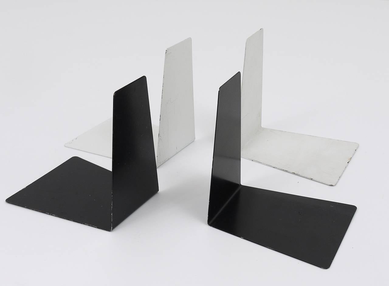 Bauhaus Bookends By Marianne Brandt, Metal, 1930s, Ruppel Germany 6
