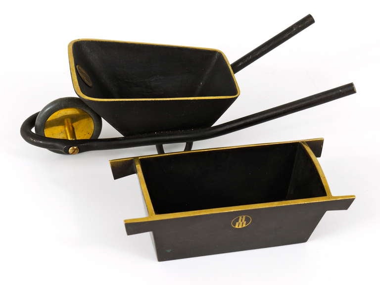 Carl Aubock Brass Office Desk Set, Austria, 1950s 3