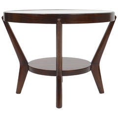 1930s Round Art Deco Side Table by Jindrich Halabala, Excellent Condition 4