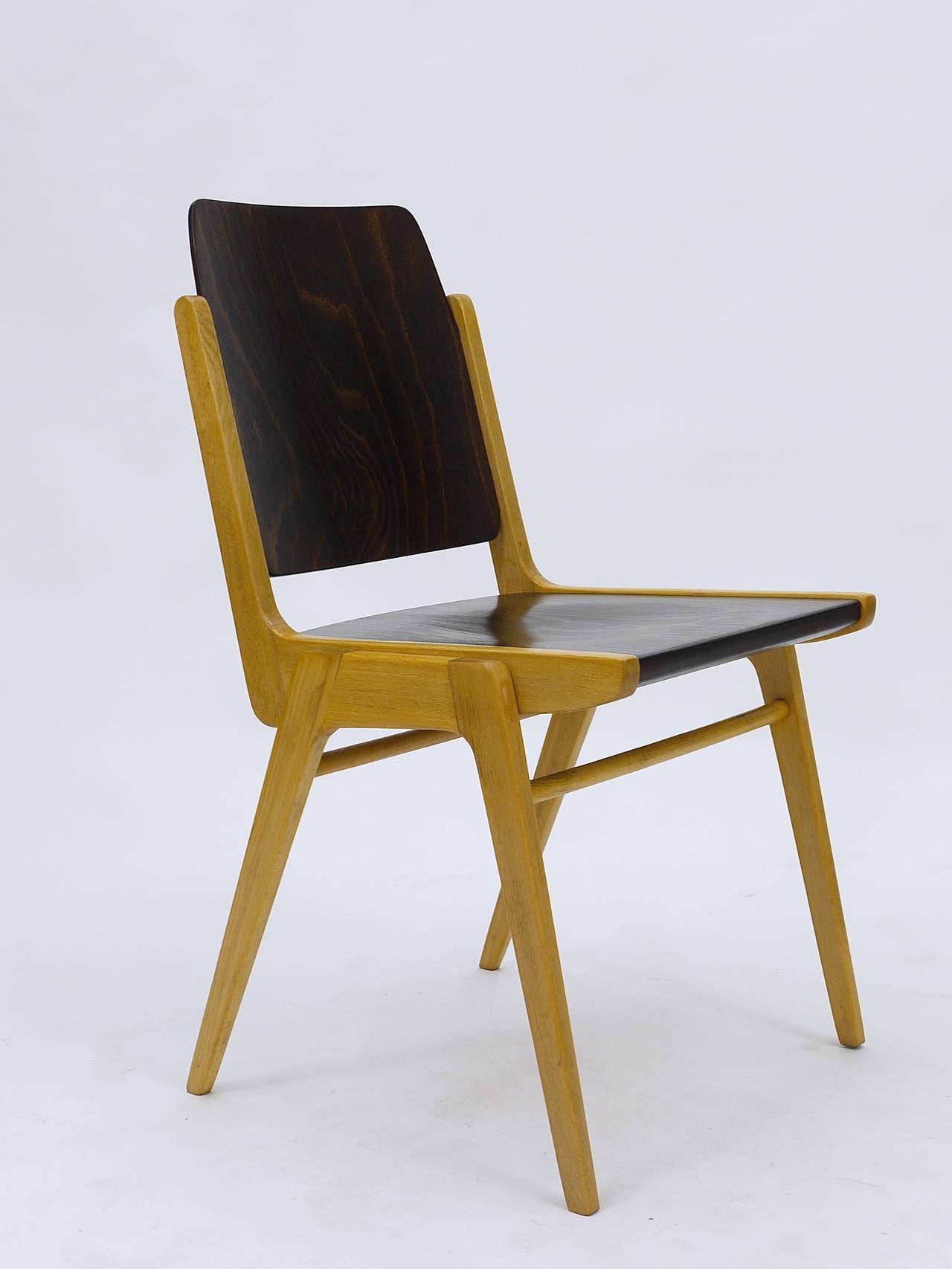 Up to 12 Austro Chair Stacking Chairs by Franz Schuster, WiesnerHager
