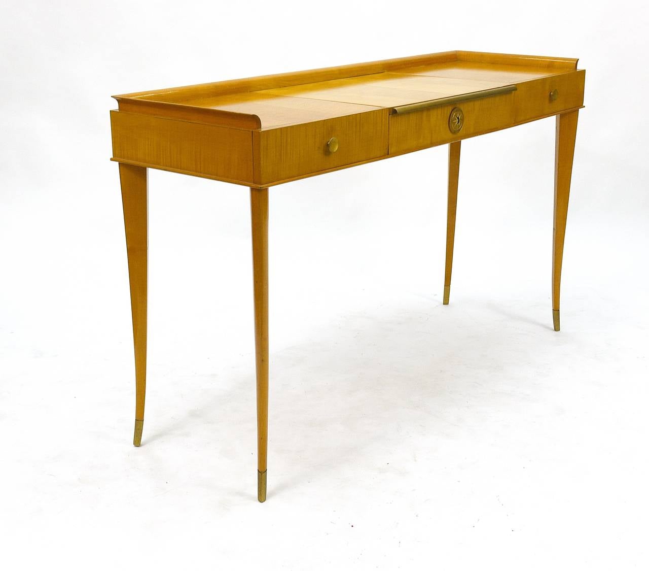 Italian attr. Gio Ponti Dressing Table Vanity Console Table Writing Desk In Excellent Condition In Vienna, AT