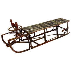 Antique 100-Year-Old MARS Military Steerable Iron Sleigh