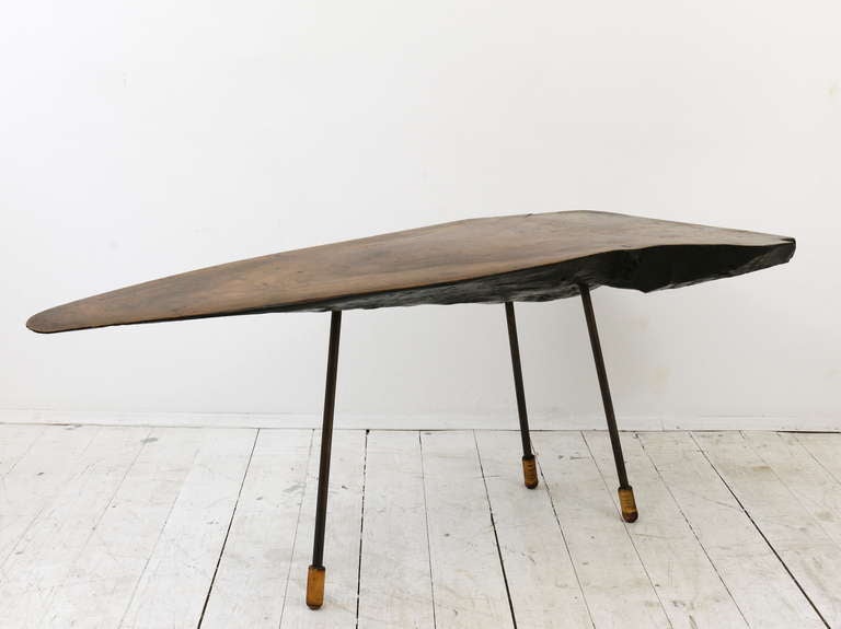 Mid-Century Modern Large Carl Aubock Tree Trunk Modernist Table from the 1950s