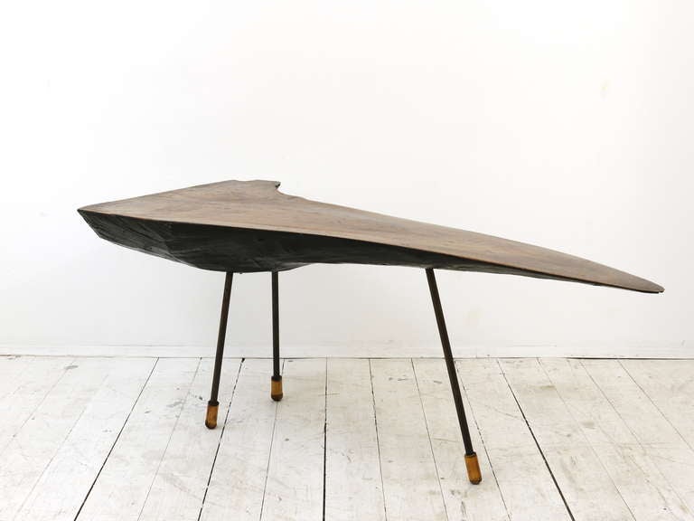 Austrian Large Carl Aubock Tree Trunk Modernist Table from the 1950s