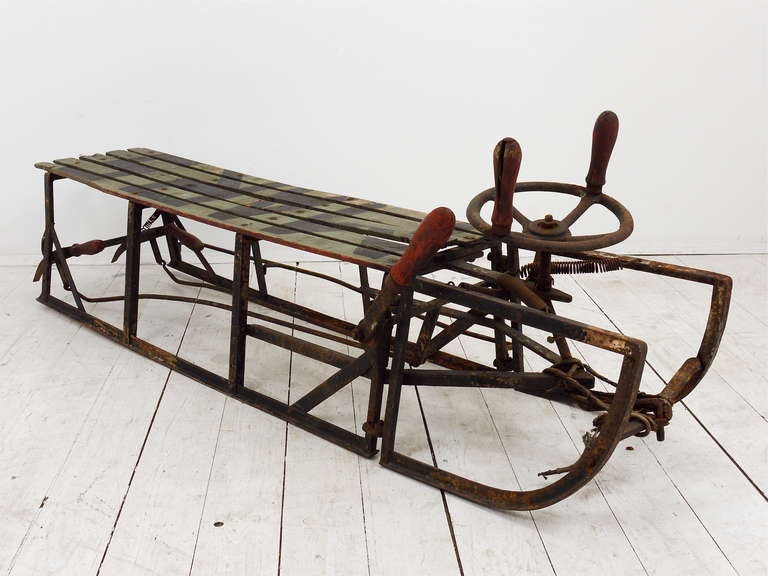 100-Year-Old MARS Military Steerable Iron Sleigh 3