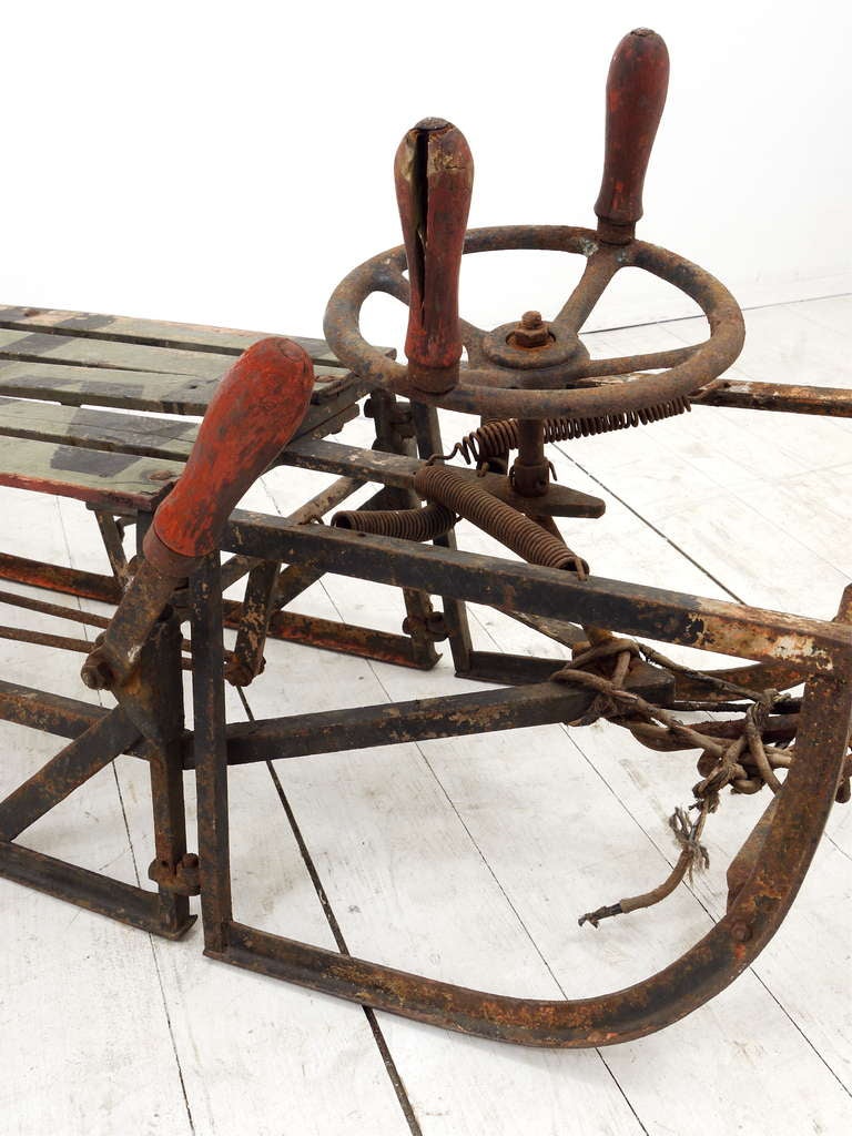 100-Year-Old MARS Military Steerable Iron Sleigh 4