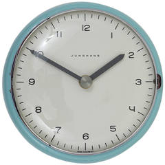 Rare Round Max Bill Modernist Wall Clock by Junghans Germany, 1950s
