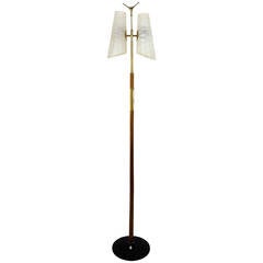 A Charming Rupert Nikoll Modernist Brass Floor Lamp, Austria, 1950s 11