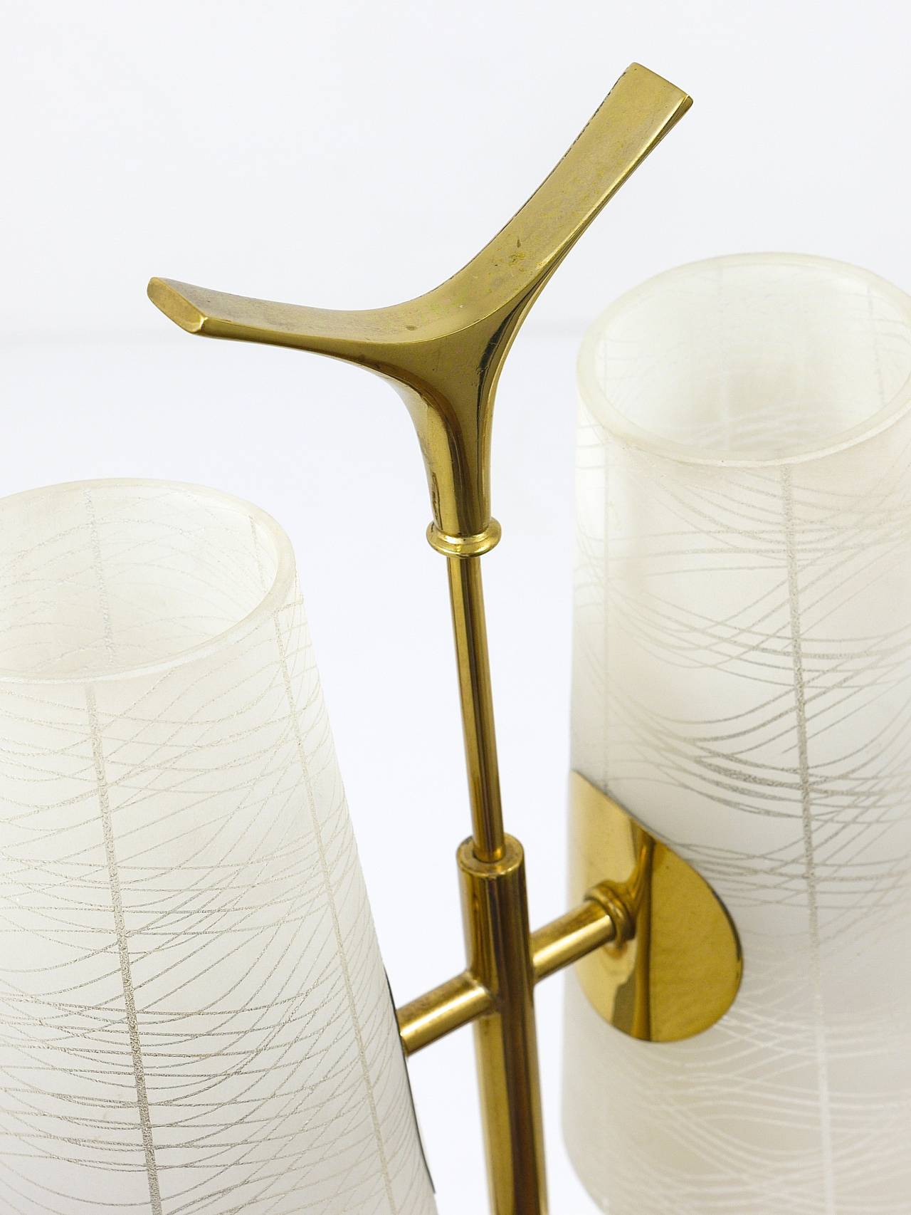 Rupert Nikoll Mid-Century Brass Floor Lamp, Austria, 1950s For Sale 4