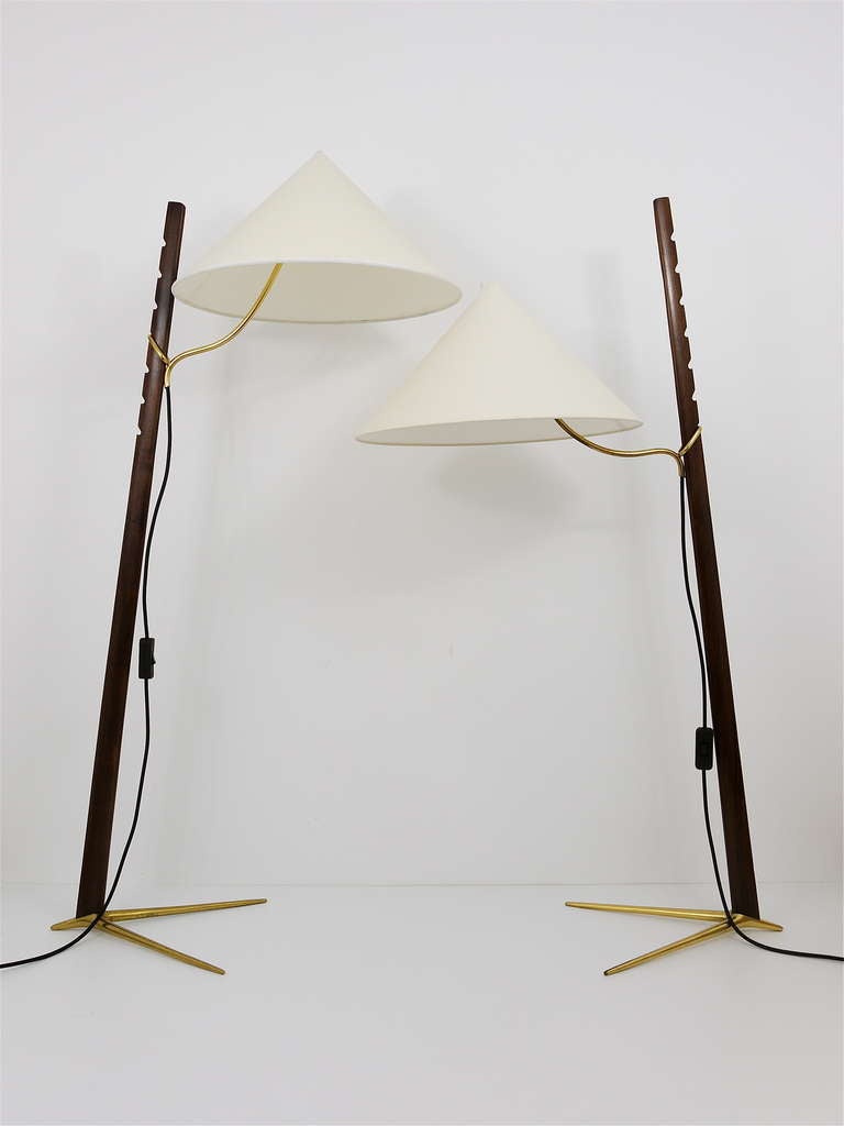 A Viennese Nikoll Modernist Floor Lamp from the 1950s