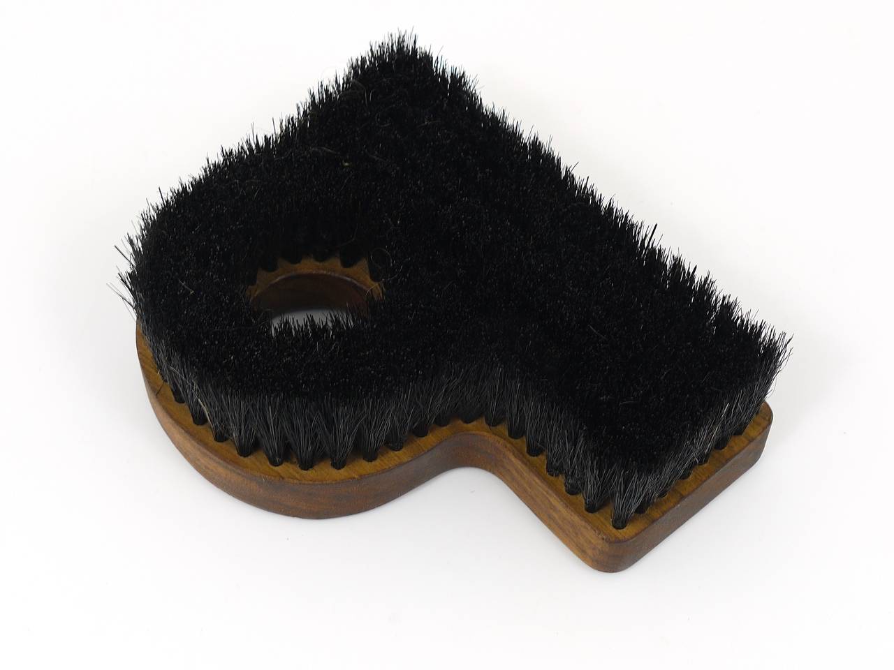 Letter P Walnut Clothes Brush by Carl Aubock, Austria, 1950s 1