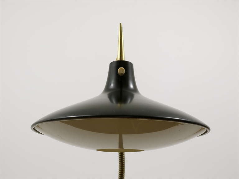 Black Modernist Floor Lamp B-683 by Laurel, 1950s In Good Condition In Vienna, AT