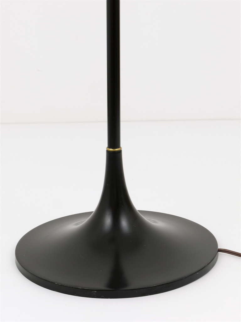 Black Modernist Floor Lamp B-683 by Laurel, 1950s 1