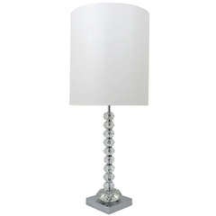 Bakalowits Vienna Diamond Table Lamp With Huge Faceted Crystals