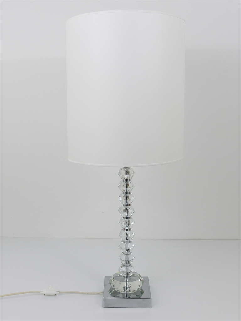 Bakalowits Vienna Diamond Table Lamp With Huge Faceted Crystals 1