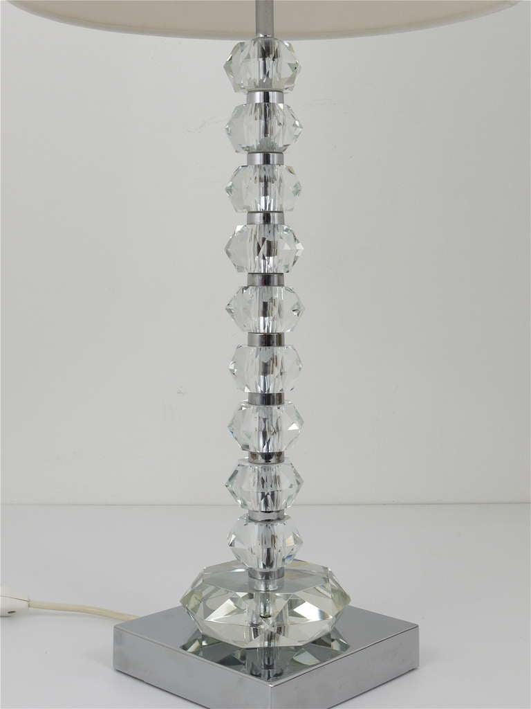 Bakalowits Vienna Diamond Table Lamp With Huge Faceted Crystals 2