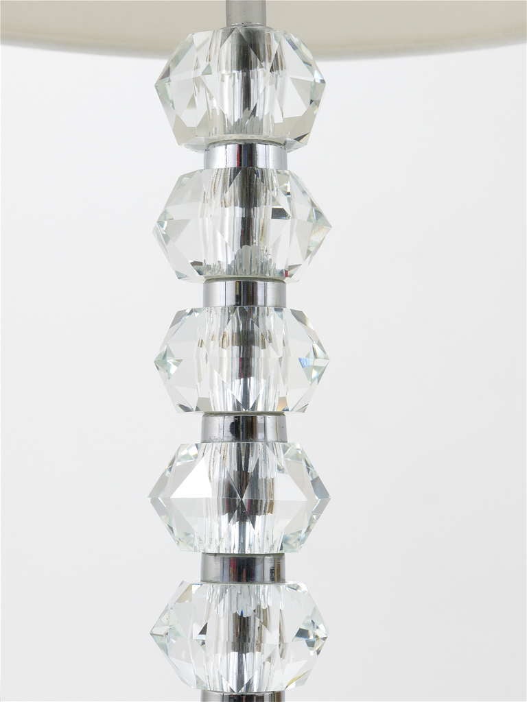 Bakalowits Vienna Diamond Table Lamp With Huge Faceted Crystals 3