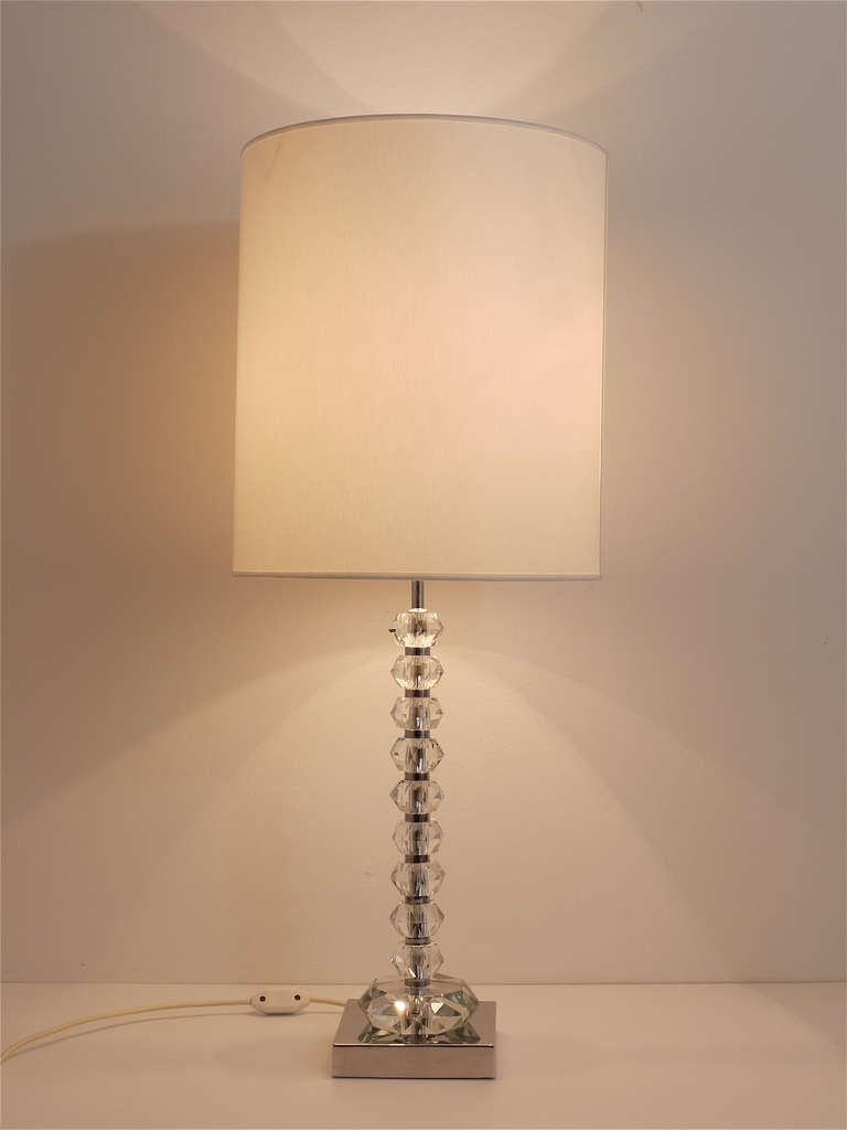 Bakalowits Vienna Diamond Table Lamp With Huge Faceted Crystals 6