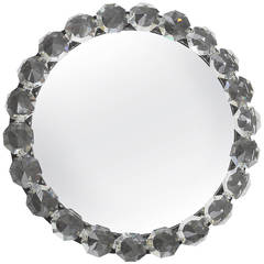 Bakalowits Vienna Round Backlit Wall Mirror with Huge Crystals, Two Available