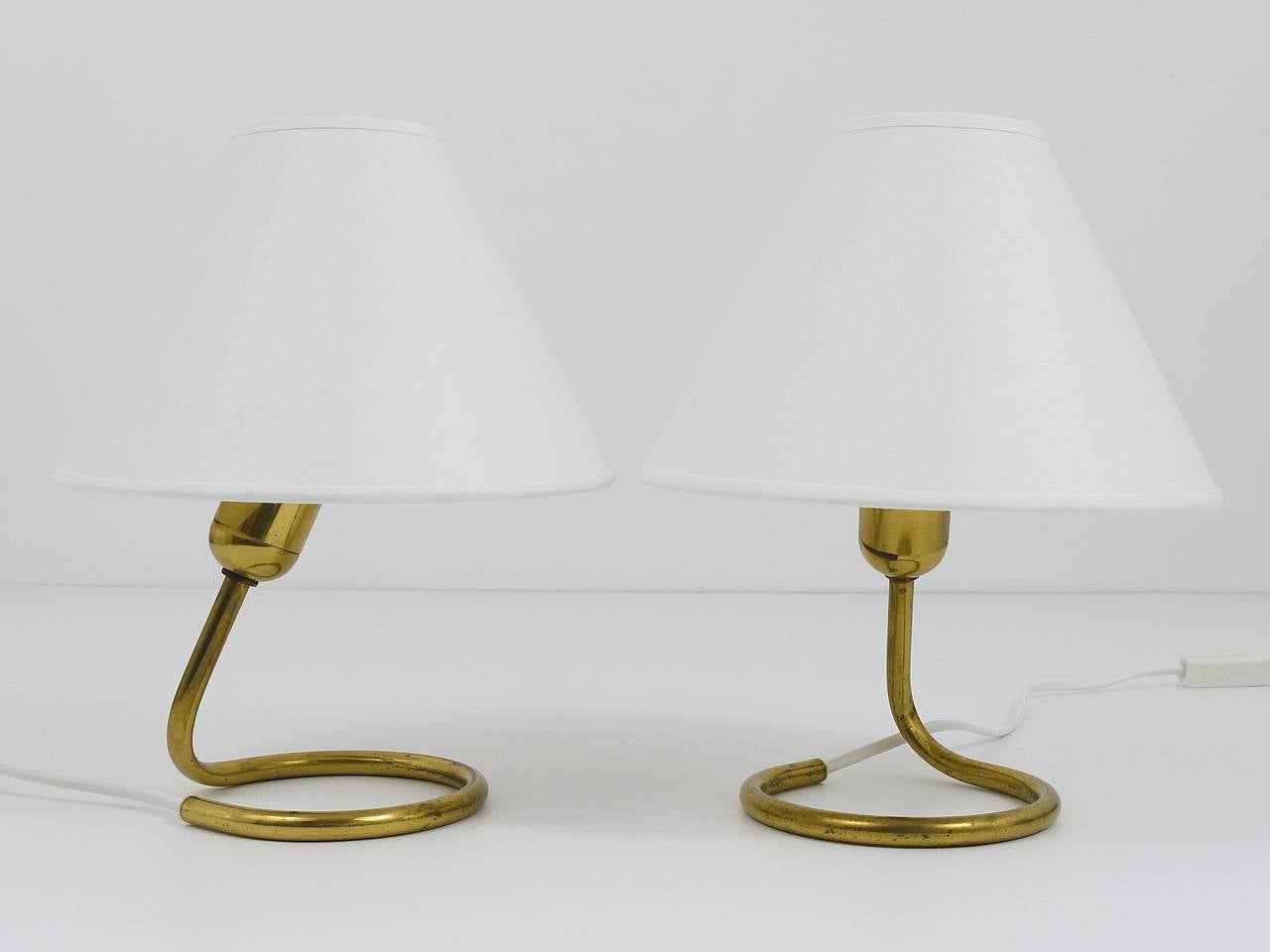 Pair of Mid-Century Brass Table Lamps by Kalmar, Austria, 1950s 1