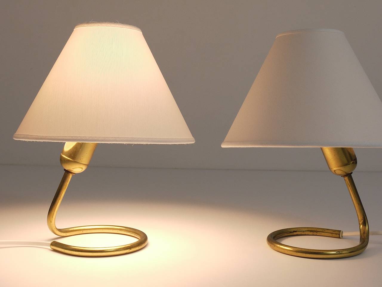 Pair of Mid-Century Brass Table Lamps by Kalmar, Austria, 1950s 4