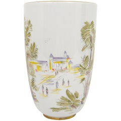 Huge German Mid-Century Handpainted Porcelain Vase by Hutschenreuther, 1950s