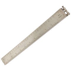 Vintage 1950s Dunhill "Foot Rule" Ruler Table Lighter, Silver-Plated