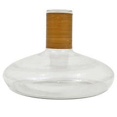 Carl Aubock Viennese Vase Decanter Tuberkulinkolben with Wickerwork Top 3