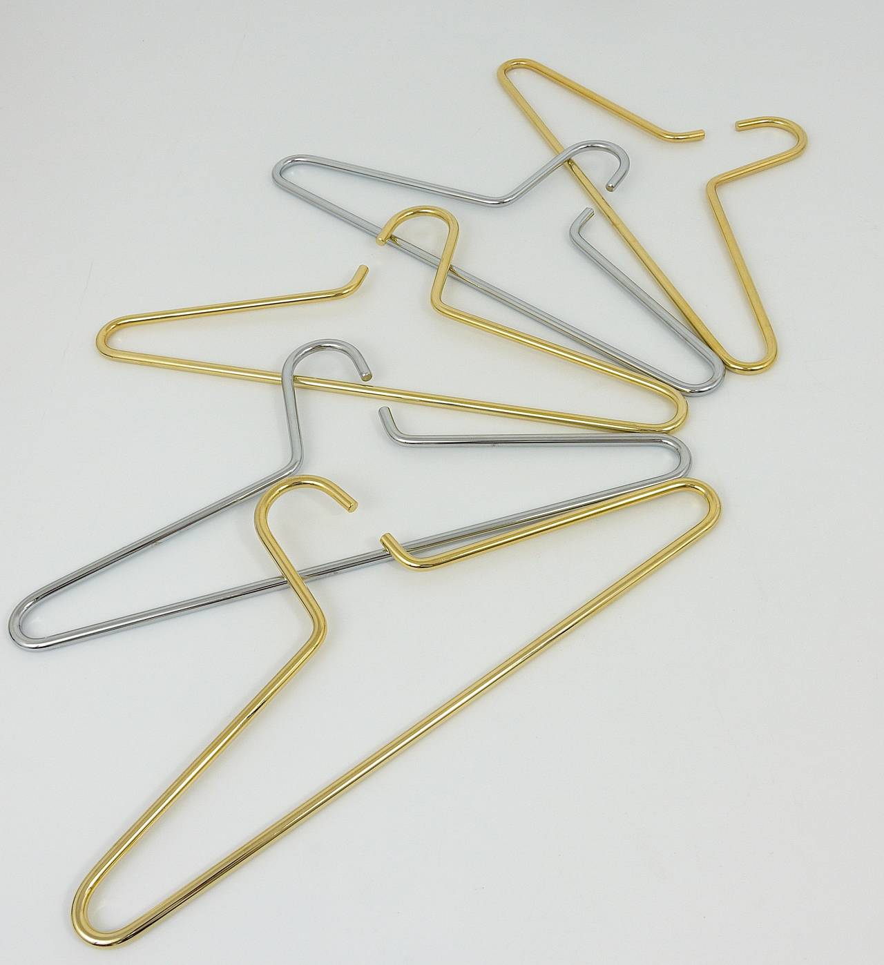 20th Century Set of Six Carl Auböck Vienna Gold-Plated Brass Hangers
