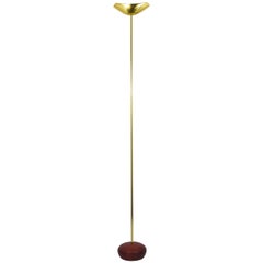 Italian Brass Uplight Floor Lamp by Rodolfo Dordoni, 1980s