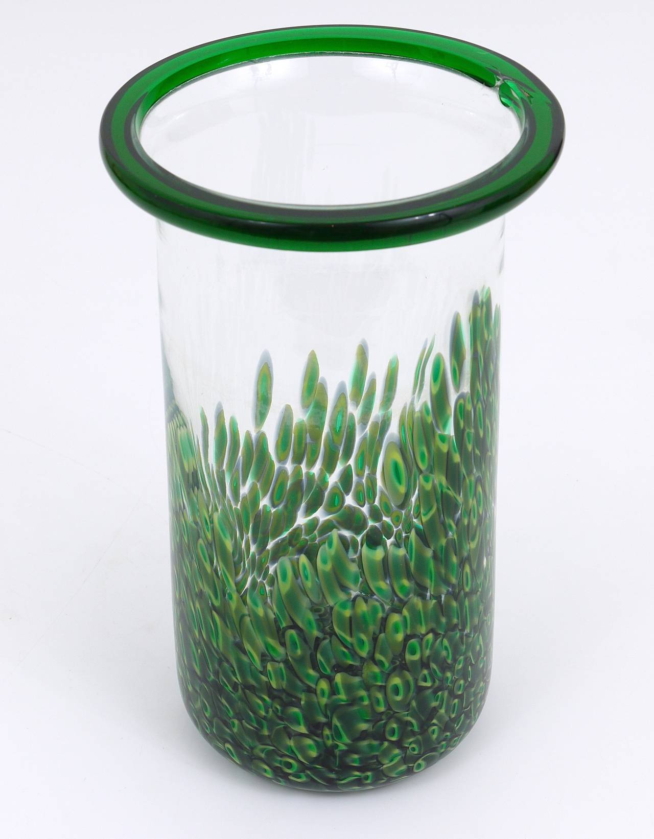 Italian Gae Aulenti Murano Murrhines Glass Vase for Vetreria Vistosi, Italy, 1970s