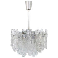 Kalmar Austria Icicle Ice Glass Viennese Chandelier from the 1960s