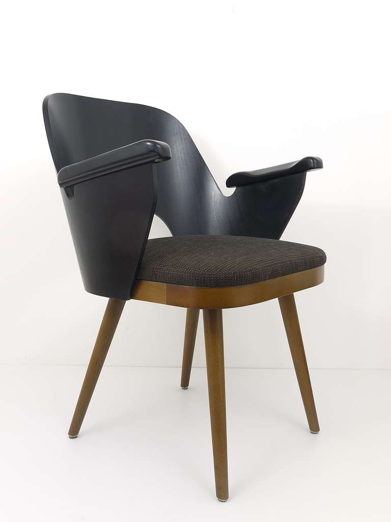 Mid-Century Modern Magnifique fauteuil moderniste de style Oswald Haerdtl, Backhausen, Autriche en vente