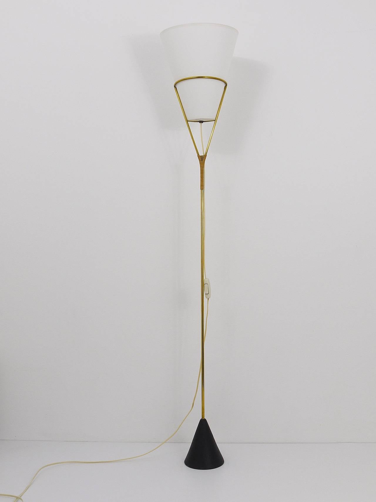 Carl Auböck Vice Versa Brass Floor Lamp, Austria, 1950s
