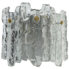 Kalmar Vienna Icicle Ice Glass Sconce Wall Light from the 1960s