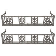Pair of Viennese Art Nouveau Cast-Iron Flower Boxes, Circa 1900, Attributed to Otto Wagner 9