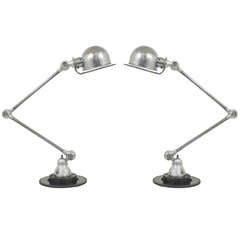 Two Jean Louis Domecq Jielde Lcyon Industrial Table Lamps, France, 1950s 2