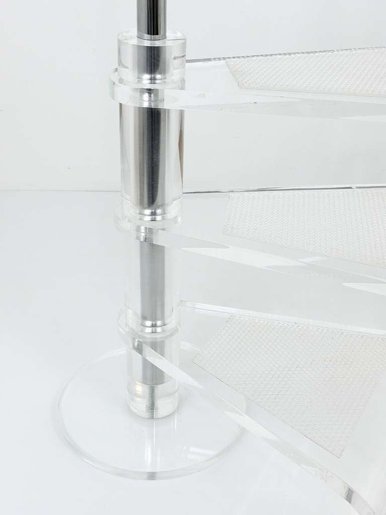 Hollywood Regency Lucite Library Plexi Stairs, Italy, 1970s In Excellent Condition In Vienna, AT